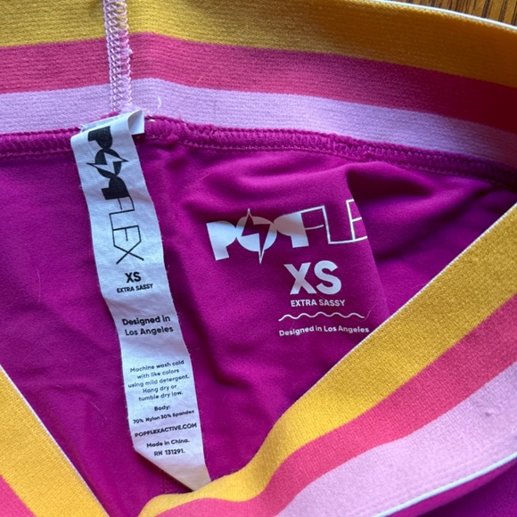 Popflex Hot Pink Rainbow High Waisted Leggings - Picture 4 of 4